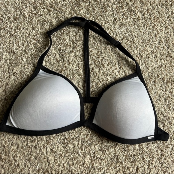 PINK Victoria's Secret Grey Bikini Top Swimwear Beach Vacation Summer Push Up - Picture 1 of 7